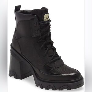 SOLD‼️NWOT Sorel Brex Waterproof Bootie. Black Women's Lace-Up Boots.